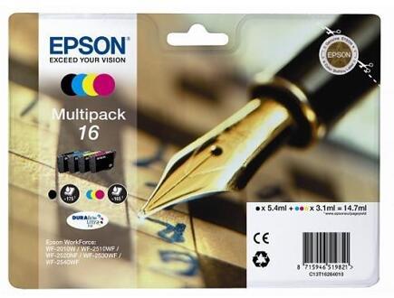 Inktcartridge Epson 16 T1626 zwart + 3 kleuren