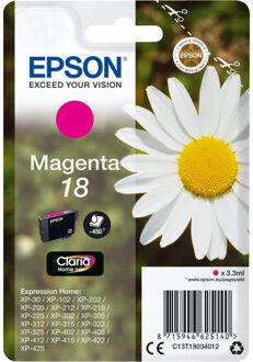 Inktcartridge Epson 18 T1803 rood