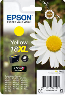 Inktcartridge Epson 18XL T1814 geel HC