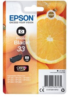 Inktcartridge Epson 33 T3341 foto zwart