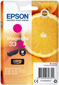Inktcartridge Epson 33XL T3363 rood HC