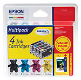 Inktcartridge Epson T0615 zwart + 3 kleuren