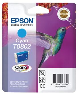 Inktcartridge Epson T0802 blauw