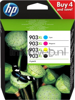 Inktcartridge HP 3HZ51AE 903XL zwart + 3 kleuren HC