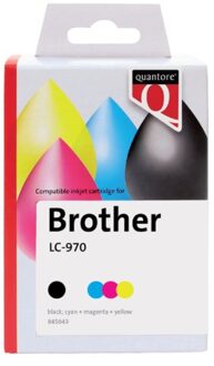 Inktcartridge quantore alternatief tbv brother Lc-970 zwart + 3 kleuren