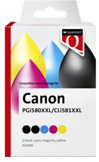 Inktcartridge quantore alternatief tbv canon Pgi-580xxl cli-581xxl 2x zwart + 3 kleuren