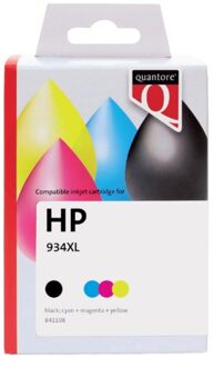 Inktcartridge quantore alternatief tbv hp x4e14ae 934xl 935xl zwart 3 kleuren