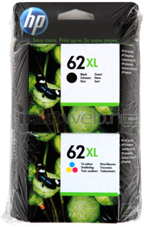 Inktcartridges HP 62XL DUO zwart + kleur