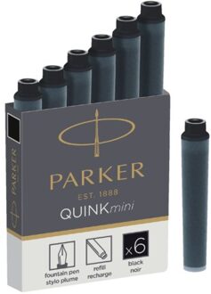 Inktpatroon Parker Quink mini tbv Parker esprit zwart