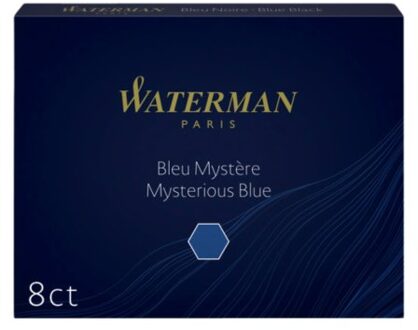 Inktpatroon Waterman nr23 lang blauw/zwart