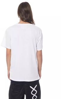 Inktvlek Graphic T-shirt Korte Mouwen Ronde Hals - maat M Wit