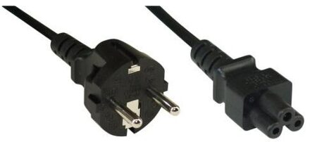 Inline Kabel Voeding Plug Notebook C5 Cee Plug 77 (Schu. Ko.), zwart, 3M