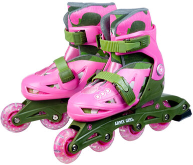 Inline Skates roze/groen meisje, maat 34-37