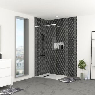 Inloopdouche Edge 100x200cm - Chroom Profiel - 6 Mm Veiligheidsglas