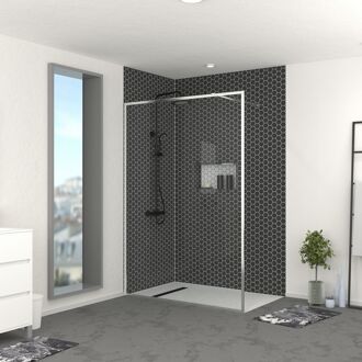 Inloopdouche Edge 140 X 200cm - Chroom Profiel - 6 Mm Helder Glas