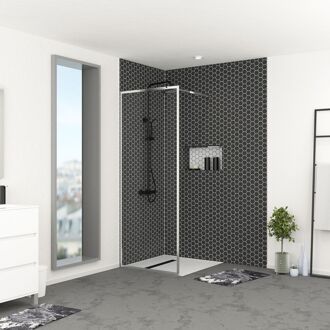 Inloopdouche Edge 80 X 200cm - Chroom Profiel - 6 Mm Helder Glas