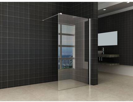 Inloopdouche Met Muurprofiel 100X200 cm En 10 mm Nano Anti Kalk Glas Aqua Splash