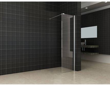 Inloopdouche Met Muurprofiel 50X200 cm En 10 mm Nano Anti Kalk Glas Aqua Splash