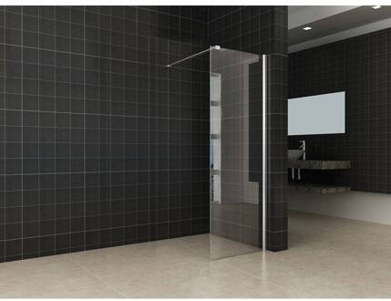 Inloopdouche Met Muurprofiel 60X200 cm En 10 mm Nano Anti Kalk Glas Aqua Splash