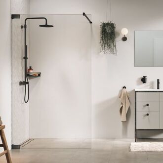 Inloopdouche Pure 118 X 200cm - Gun Metal Profiel - 8 Mm Helder Glas