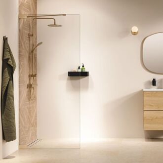 Inloopdouche Pure 88 X 200cm - Goud Profiel - 8 Mm Helder Glas