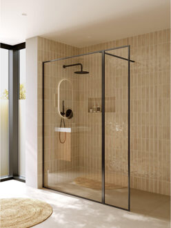 Inloopdouche Riho Define 400 Mat Gunmetal 160x200 cm (120 + 40) Incl. Stabilisatiestang