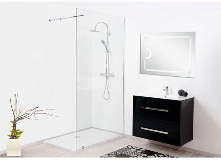 Inloopdouche Samos 120x210cm - Chroom Profiel - 6 Mm Helder Glas