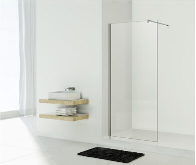 Inloopdouche Sanimar Wet Room Helder Glas 100 x 200 cm Chroom 10 mm