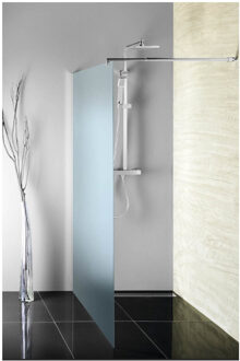 Inloopdouche Sapho Walk-In 100x190 cm met Muurprofiel Chinchilla Glas Chroom