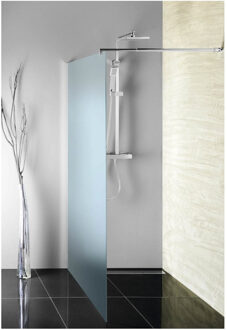 Inloopdouche Sapho Walk-In 110x190 cm met Muurprofiel Chinchilla Glas Chroom