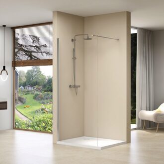 Inloopdouche Van Rijn ST01 40x200 cm Helder Glas 8 mm Zonder Stabilisatiestang Chroom