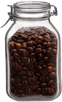 Inmaakpot met klemdeksel 1,5 liter Transparant