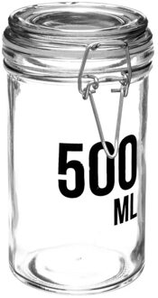 Inmaakpot/voorraadpot 0,5L glas met beugelsluiting