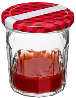 Inmaakpot/voorraadpot - 6x stuks - 280 ml - glas - met schroefdeksel - weckpot