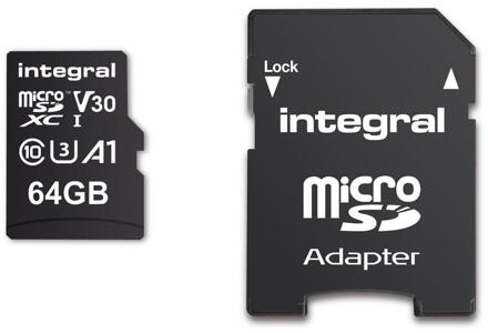INMSDX64G-100V30 64GB MICRO SD CARD MICROSDXC UHS-1 U3 CL10 V30 A1 UP TO 100MBS READ 45MBS WRITE flashgeheugen MicroSD Klasse 10 UHS-I