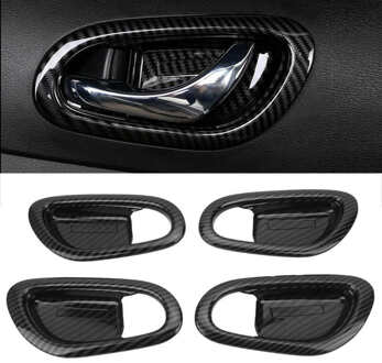 Inner Deurklink Cover Bowl Pull Trim Carbon Fiber Stijl Fit Voor Nissan Navara Frontier NP300