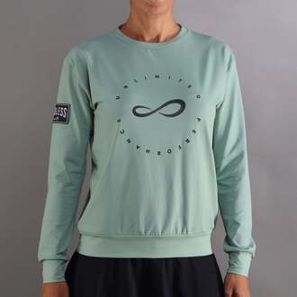 Inner Tech Sweatshirt Dames-Groen,Donkerblauw - M