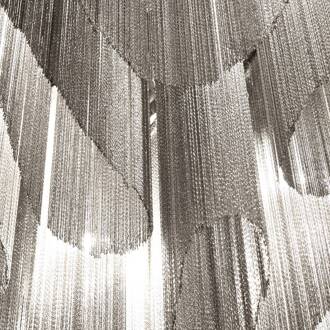 Innovatieve plafondlamp Stream nikkel