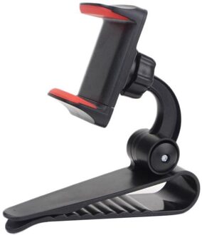 Innovatieve Universele Veilig Zonneklep Auto Telefoon Houder Handl Installeren ZY0209 Op Telefoon Navigatie Houder Clip Spiegel Voor Mobiele M2S1 grijs