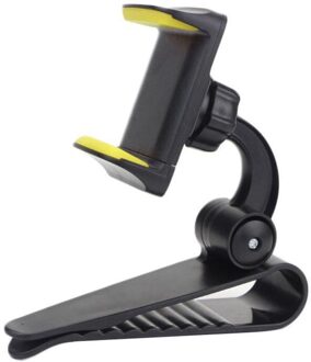 Innovatieve Universele Veilig Zonneklep Auto Telefoon Houder Handl Installeren ZY0209 Op Telefoon Navigatie Houder Clip Spiegel Voor Mobiele M2S1 zwart