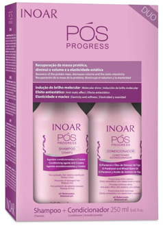 Inoar Duo POS Progress Shampoo and Conditioner Kit, 250 ml