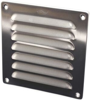 inox ventilatierooster met hor, maat 19.5 x 19.5 cm| rvs