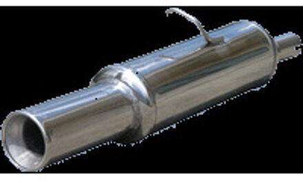 InoxCar uitlaat passend voor Opel Astra F 1.6 (75pk) 1996- 80mm (3 ophangpunten) IXOPAS0680