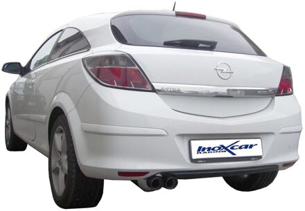 InoxCar uitlaat passend voor Opel Astra H GTC 1.6T (180pk) 2007- 2x70mm Racing IXOPAS36RA
