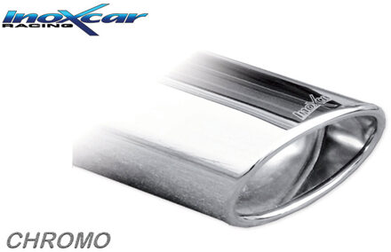 InoxCar uitlaat passend voor Opel Astra J 1.4T 140pk Berlina 2015- 1x120x80mm Obliquo IXOPAS40SB