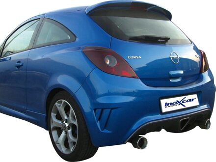 InoxCar uitlaat passend voor Opel Corsa D 1.6 OPC (192pk) 2006- Links/Rechts 102mm Racing IXTWOP10102