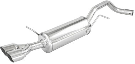 InoxCar uitlaat passend voor Seat Ibiza SC (6J) 1.2 Tsi 105pk 2011- 2x80mm Racing IXSEIB22RA