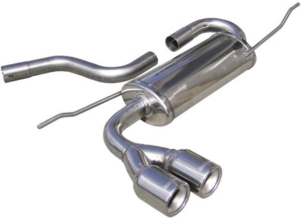 InoxCar uitlaat passend voor Seat Leon 1P 1.9 TDi (105pk) 2005- 2x80mm IXSELE1180