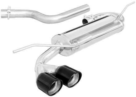 InoxCar uitlaat passend voor Seat Leon (1P) 2.0 TSI Cupra 240pk 2006- Ø 65 2x80mm X-Race Blac IXSELE16XR80B