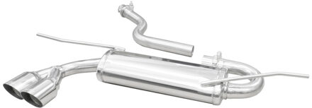 InoxCar uitlaat passend voor Seat Leon (5F) 1.4 TSi 122pk 2012- 50mm 2x80mm Racing IXSELE18RA